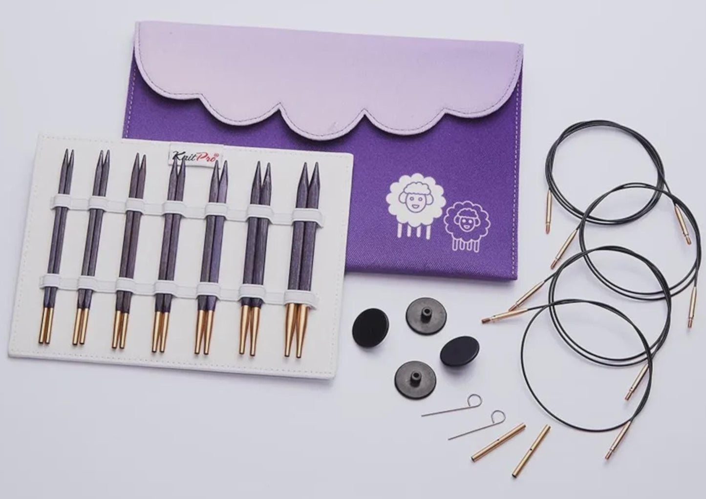 KnitPro J adore cubics კუბური ფორმის,არყის ხის საქსოვი ჩხირების ნაკრები