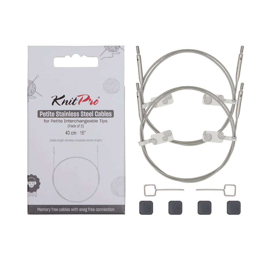KnitPro petite stainless steel cables