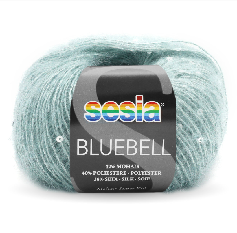 Sesia  BLUEBELL 42% მოჰერი - 40% პოლიესტერი - 10% აბრეშუმი 25 გრ/125მ