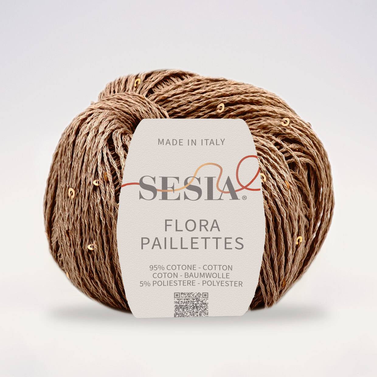 Sesia Flora Paillettes     95% ბამბა - 5% პოლიესტერი      25 გრ/ 105 მ