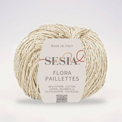 Sesia Flora Paillettes     95% ბამბა - 5% პოლიესტერი      25 გრ/ 105 მ