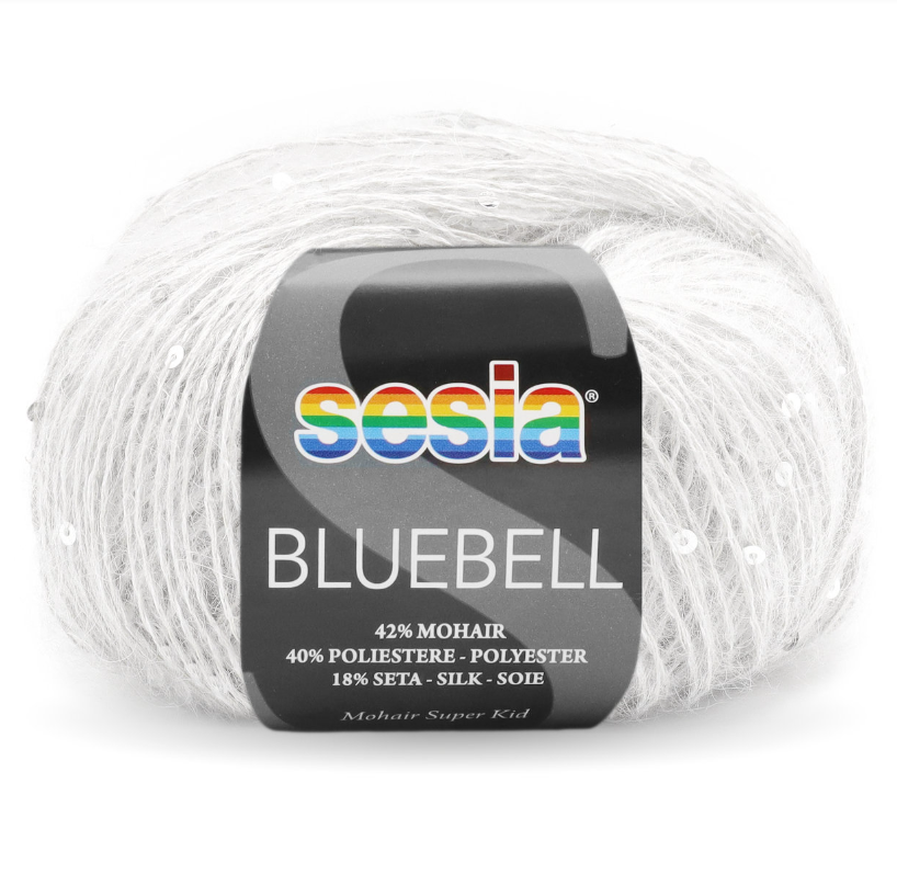 Sesia  BLUEBELL 42% მოჰერი - 40% პოლიესტერი - 10% აბრეშუმი 25 გრ/125მ
