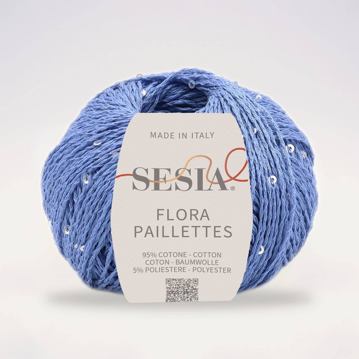 Sesia Flora Paillettes     95% ბამბა - 5% პოლიესტერი      25 გრ/ 105 მ