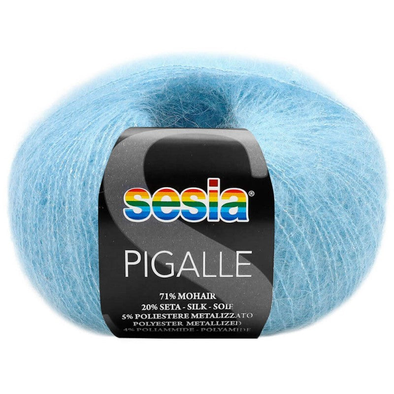 Sesia     Pigalle   25 გრ/ 210 მ     71% მოჰერი - 20% აბრეშუმი - 5% პოლიესტერი - 4% პოლიამიდი