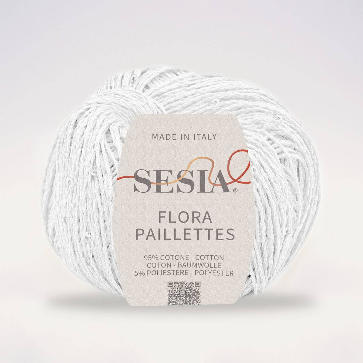 Sesia Flora Paillettes     95% ბამბა - 5% პოლიესტერი      25 გრ/ 105 მ