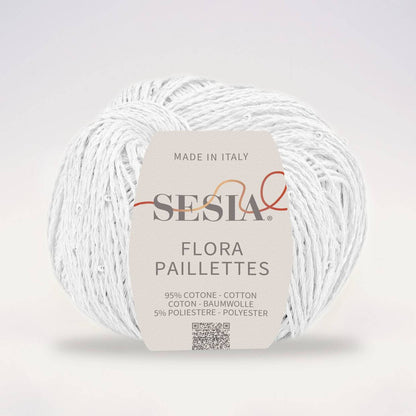 Sesia Flora Paillettes     95% ბამბა - 5% პოლიესტერი      25 გრ/ 105 მ