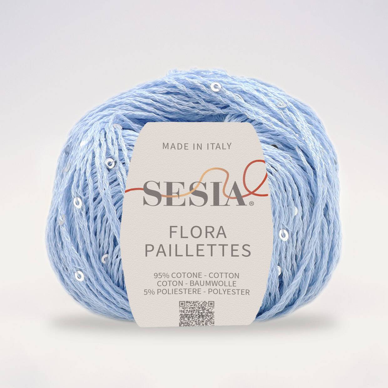 Sesia Flora Paillettes     95% ბამბა - 5% პოლიესტერი      25 გრ/ 105 მ