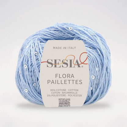Sesia Flora Paillettes     95% ბამბა - 5% პოლიესტერი      25 გრ/ 105 მ