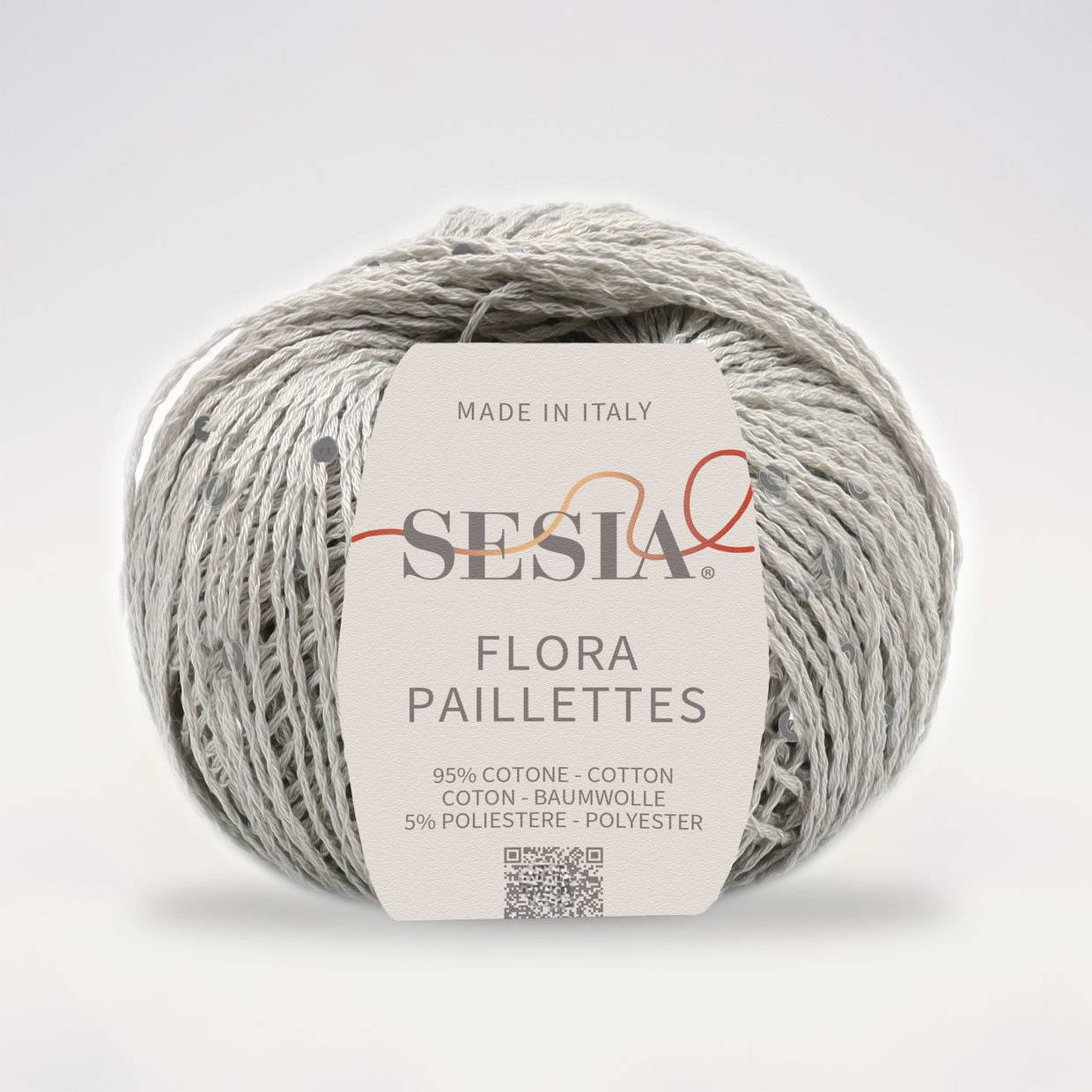 Sesia Flora Paillettes     95% ბამბა - 5% პოლიესტერი      25 გრ/ 105 მ